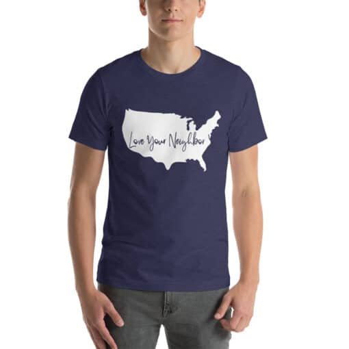 Love Your Neighbor US | Love T-Shirts | Christian T-Shirts - Image 2